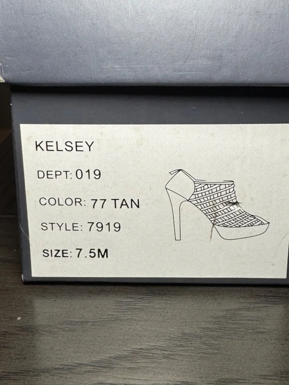 Kelsey Tan Studded Woven Platform Heels - Picture 10 of 10